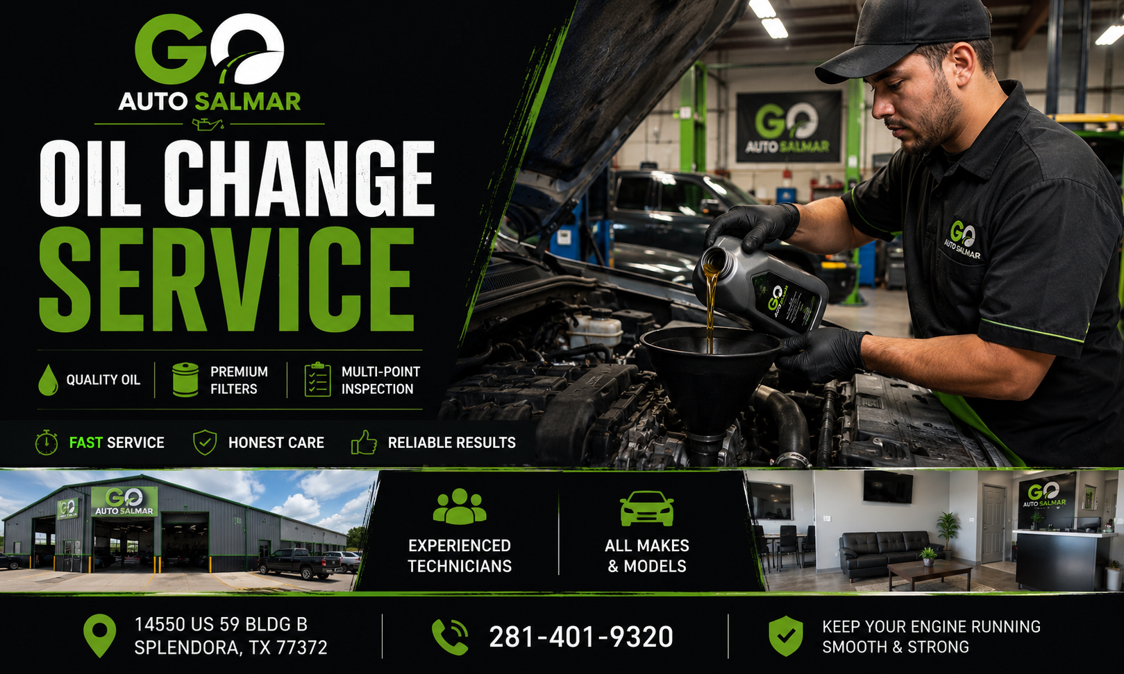 Oil Change Service Card